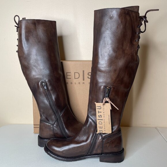 BED STU Manchester Distressed Leather Riding Boots BEDSTU Size 8 - Picture 2 of 16